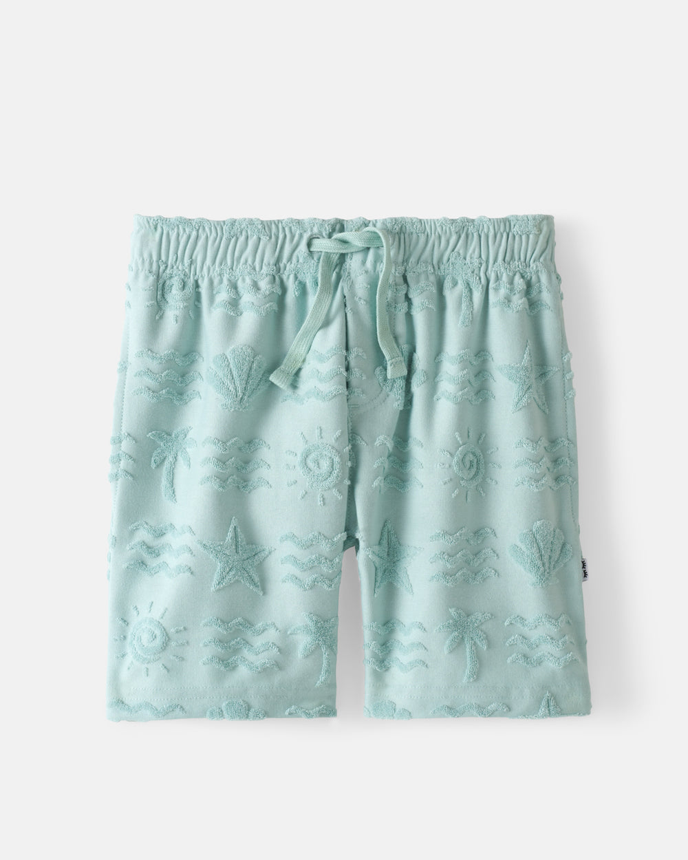 Flat lay of the Coastal Rays Drawstring Shorts