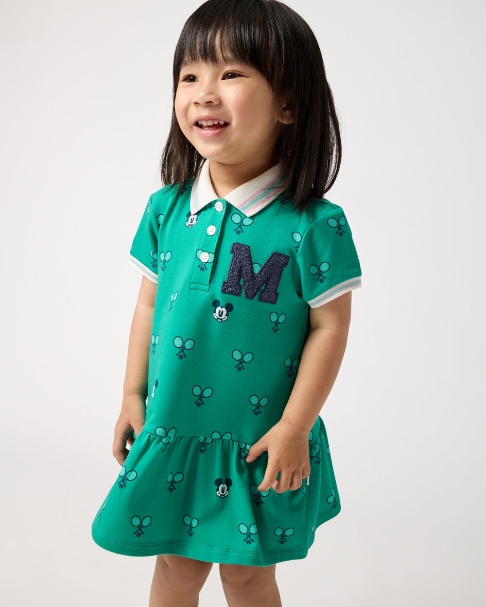 Disney Mickey Mouse Racket Rally Drop Waist Dress | Little Sleepies Disney Mickey Mouse Racket Rally Drop Waist Dress | Little Sleepies