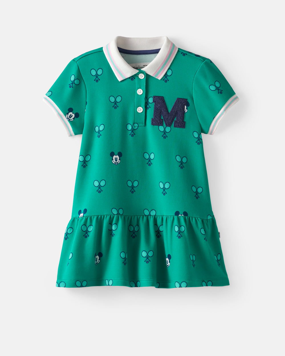 Flat lay of the Disney Mickey Mouse Racket Rally Drop Waist Dress