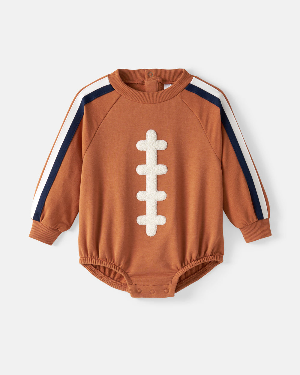 Flat lay of the Football Raglan Romper
