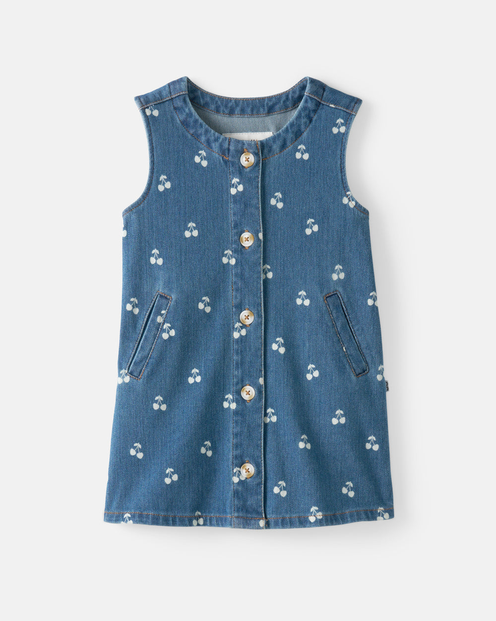 Flat lay of the Cherry Button Down Dress