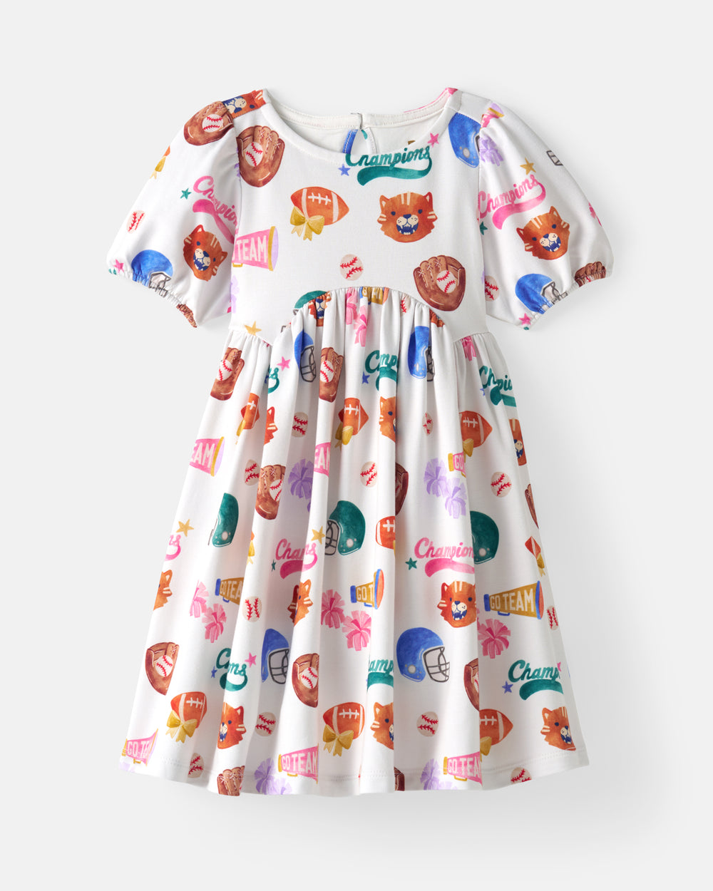 Flat lay of the Team Spirit Babydoll Dress