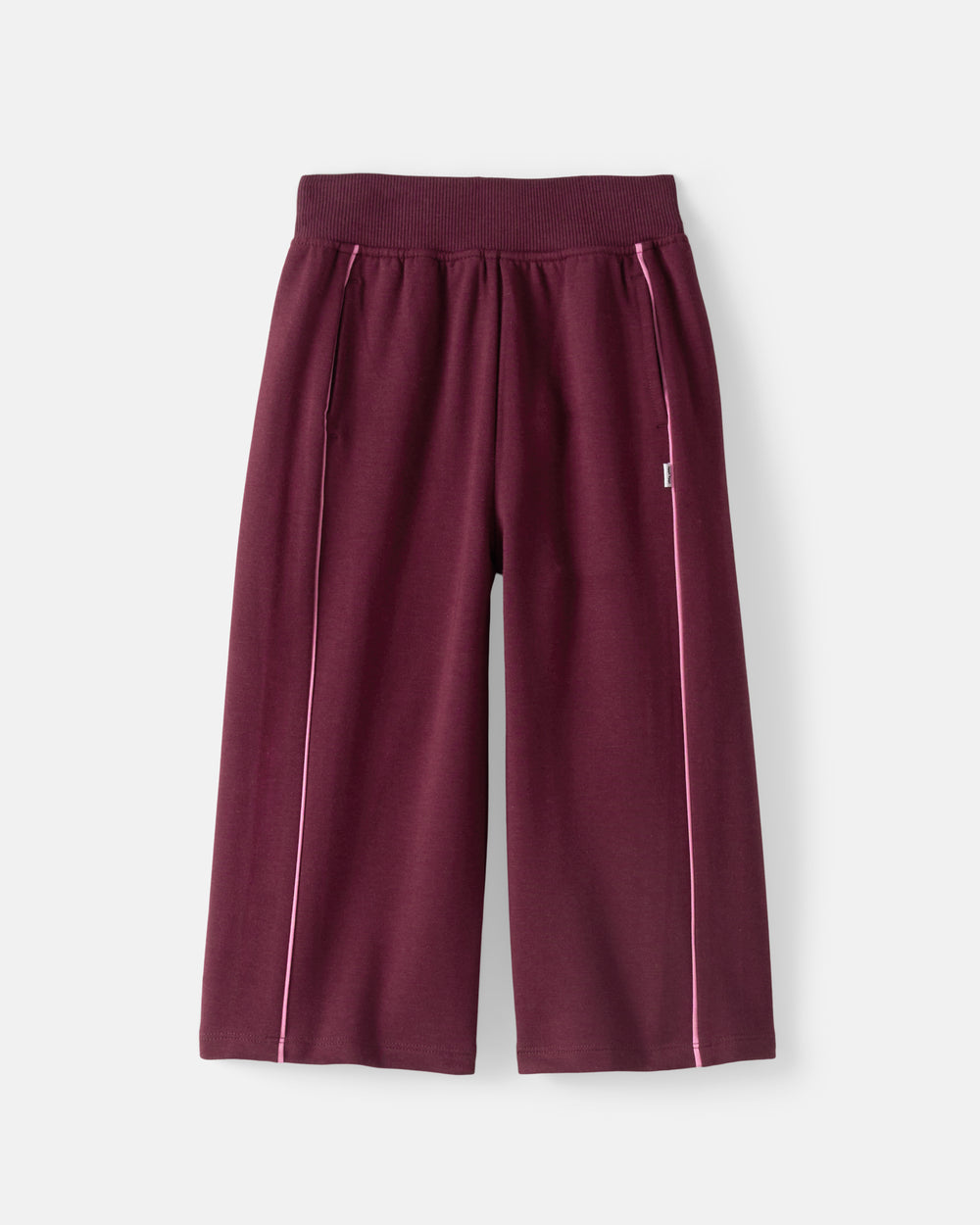Flat lay of the Classic Burgundy Wide Leg Pant