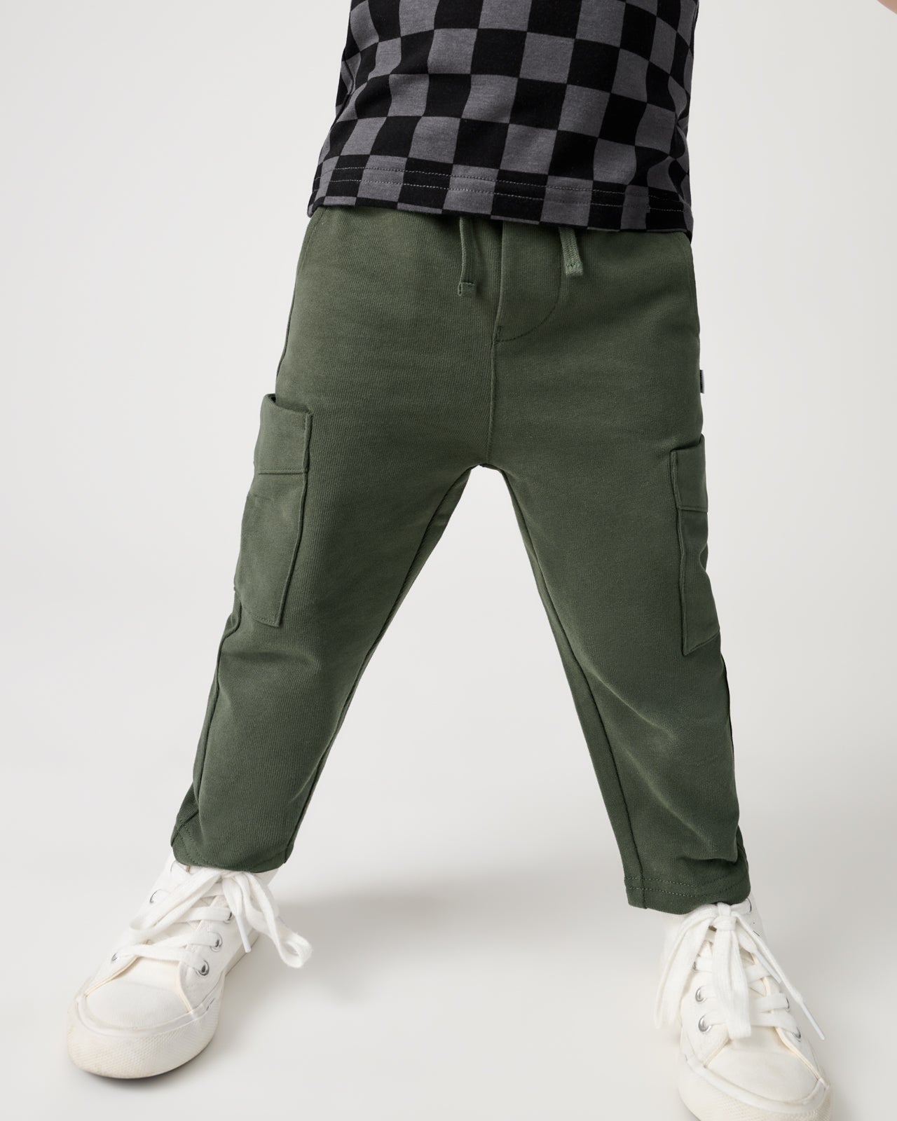Boy wearing the Desert Moss Cargo Pants