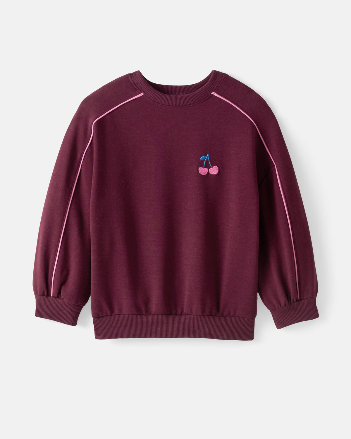 Flat lay of the Classic Burgundy Drop Shoulder Crewneck
