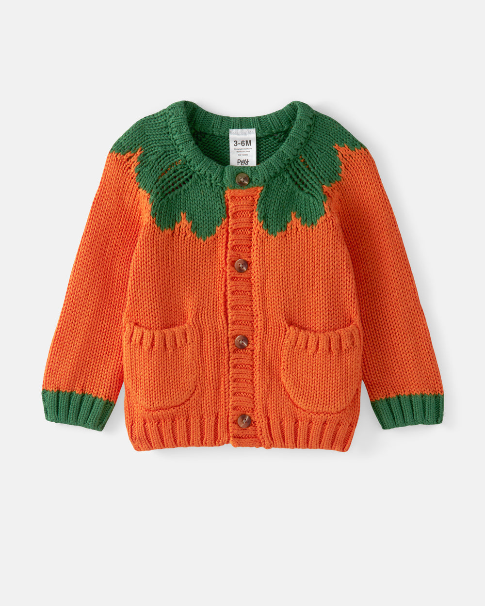 Flat lay of the Pumpkin Cardigan Sweater