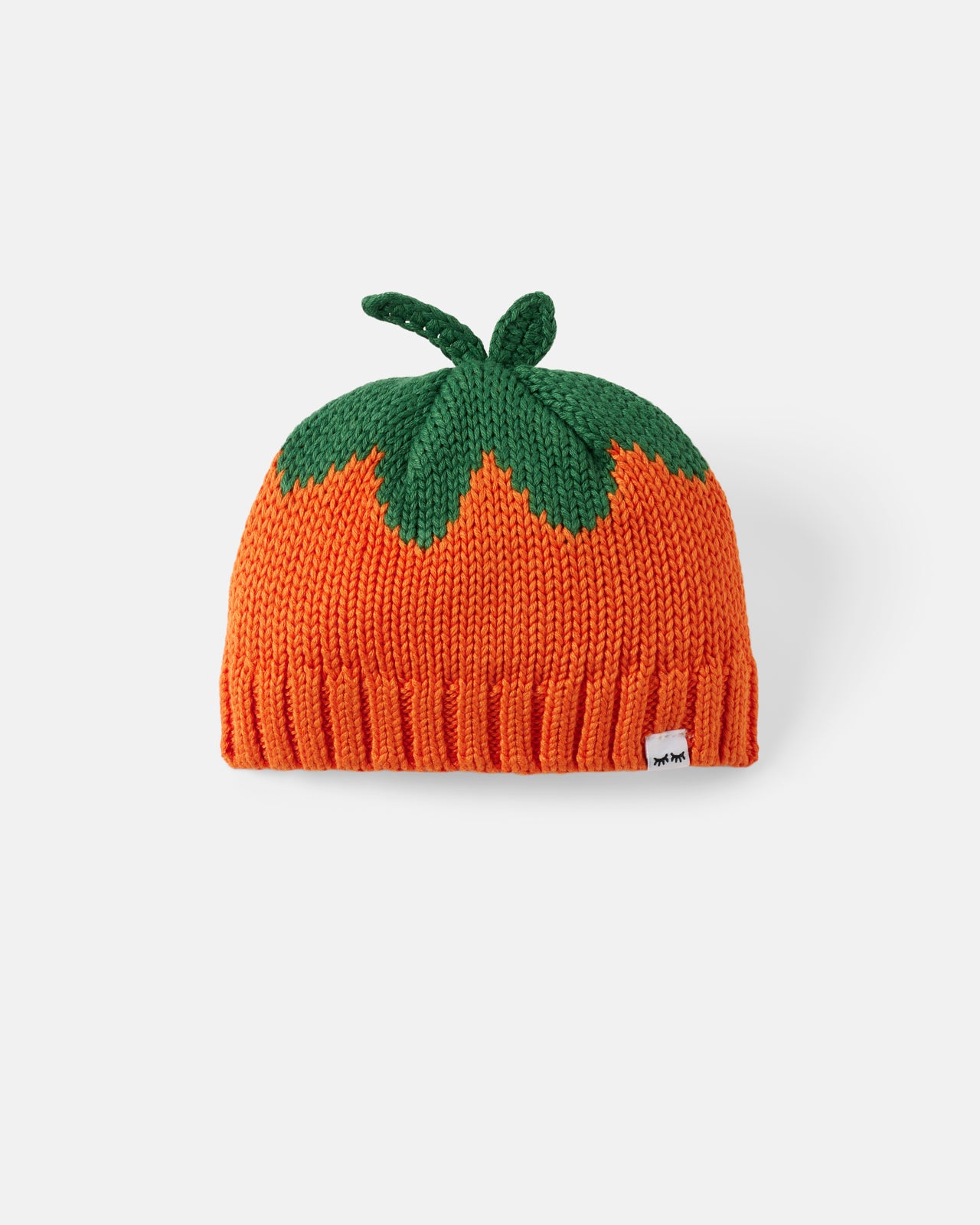 Flat lay of the Pumpkin Sweater Beanie