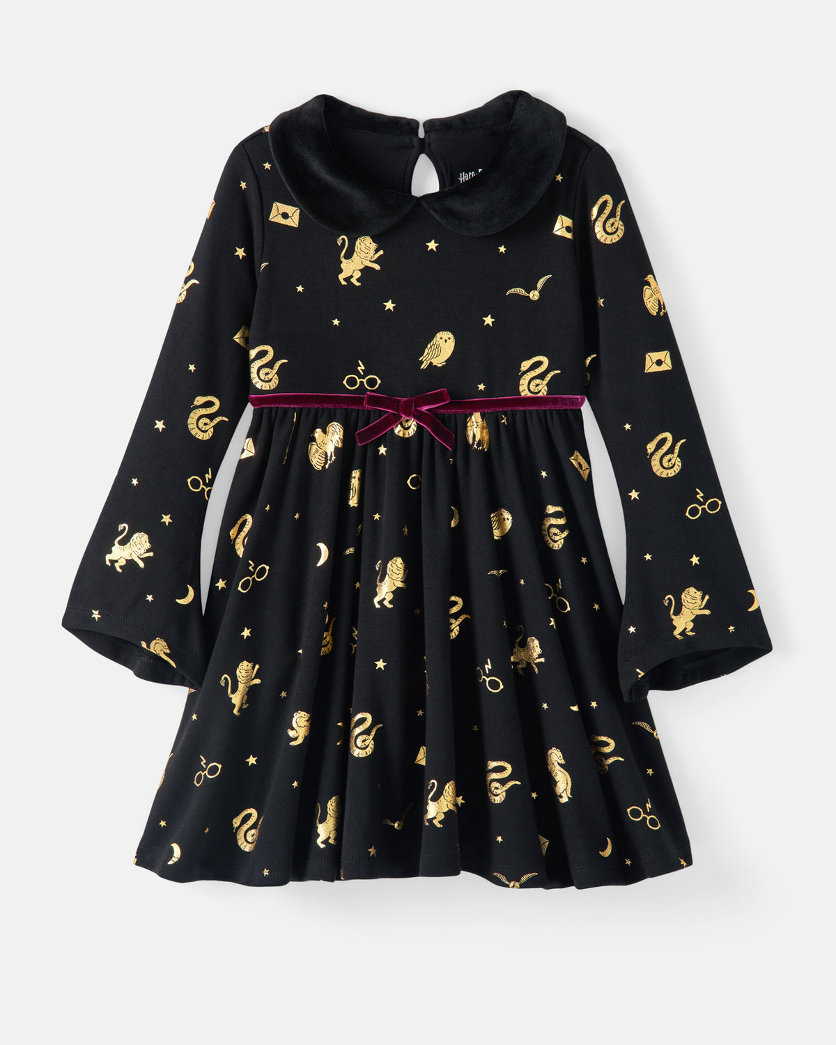 Flat lay of the Harry Potter™ Spellbinding Studies Flare Sleeve Twirl Dress