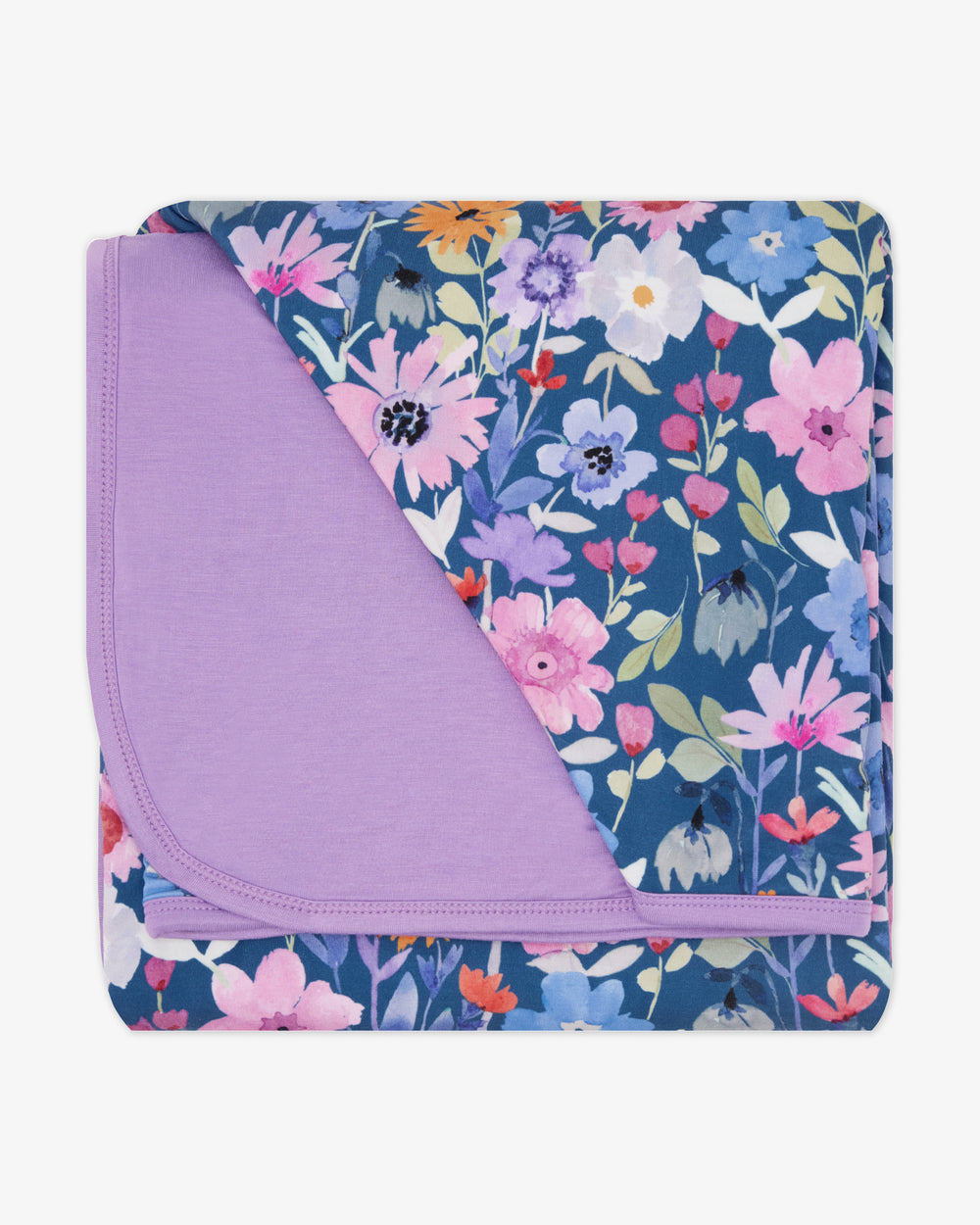 Flat lay of the Dusk Blooms Large Cloud Blanket®