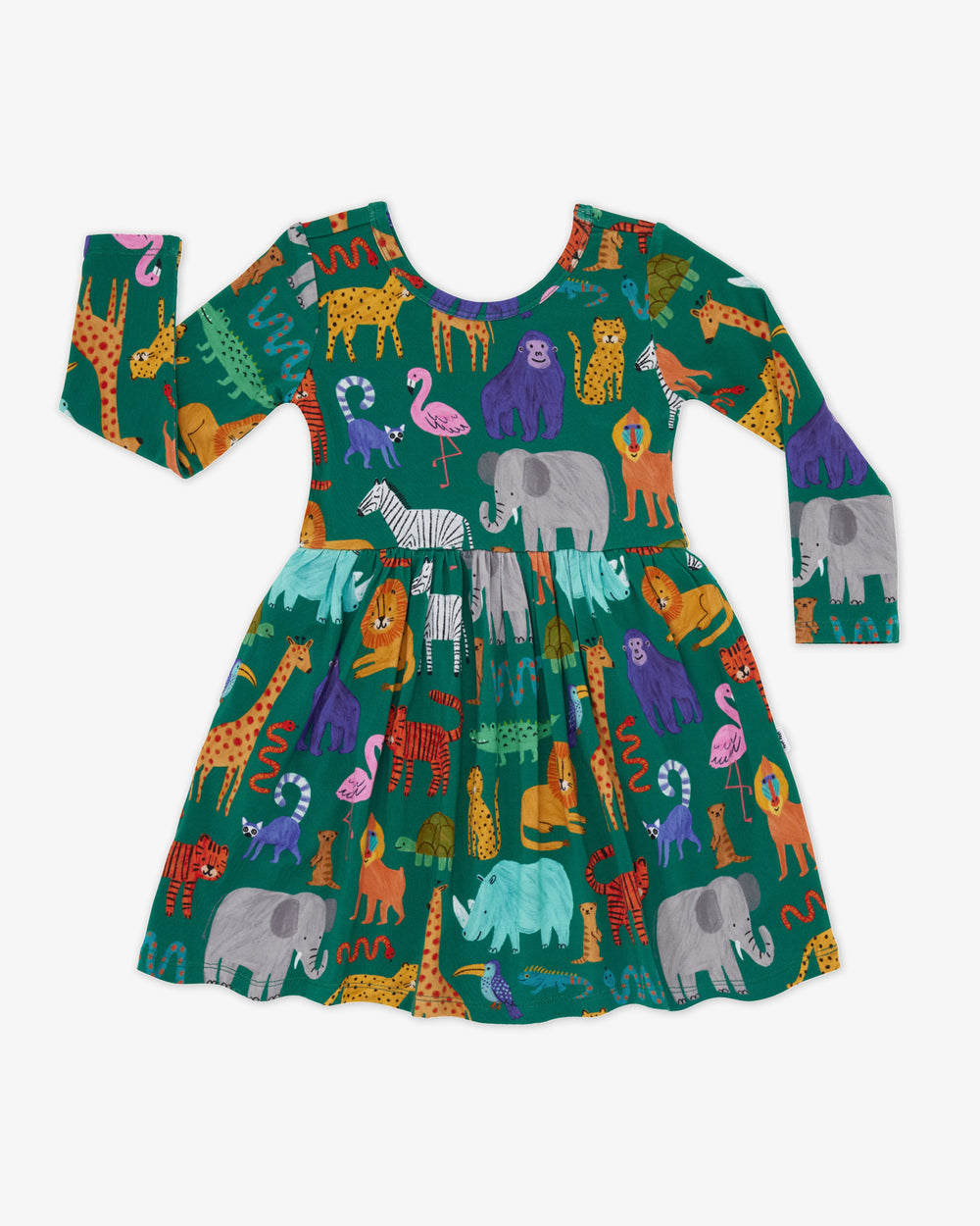 Flat lay of the Wild Zoo Skater Dress