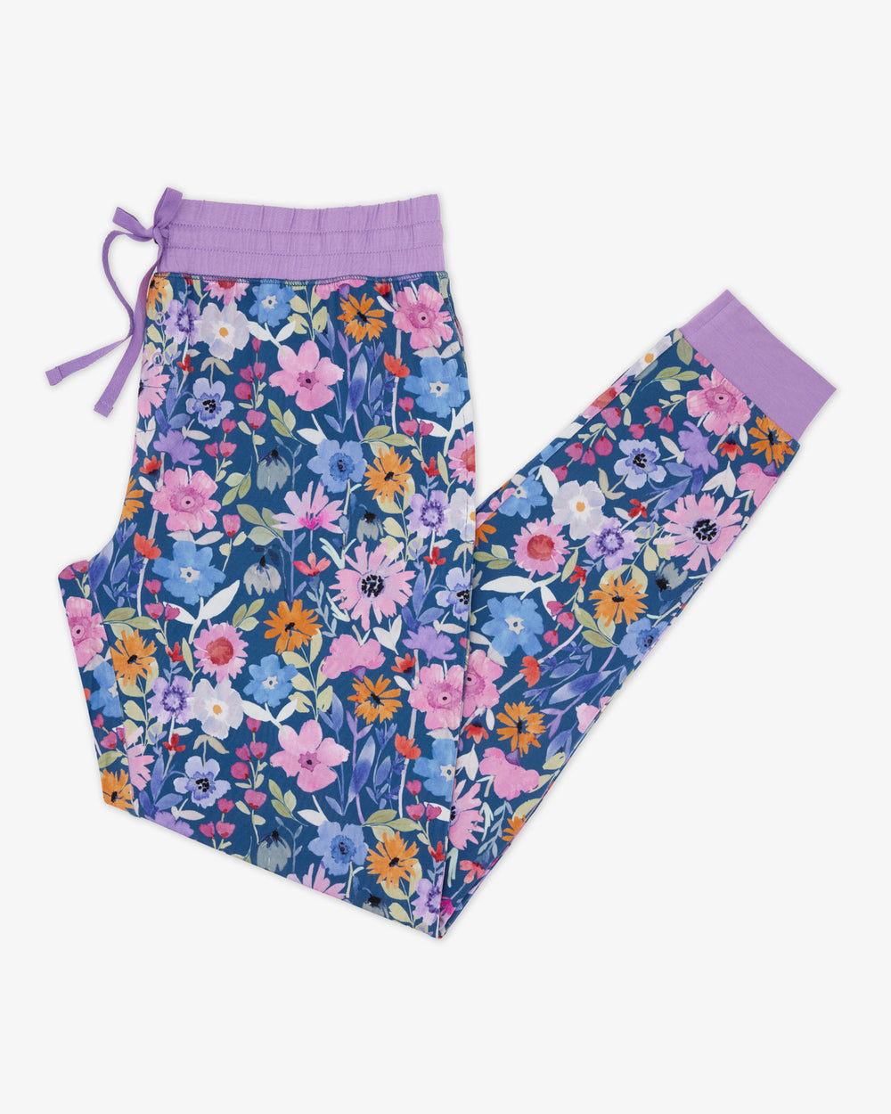 Flat lay of the Dusk Blooms Women's Pajama Pants
