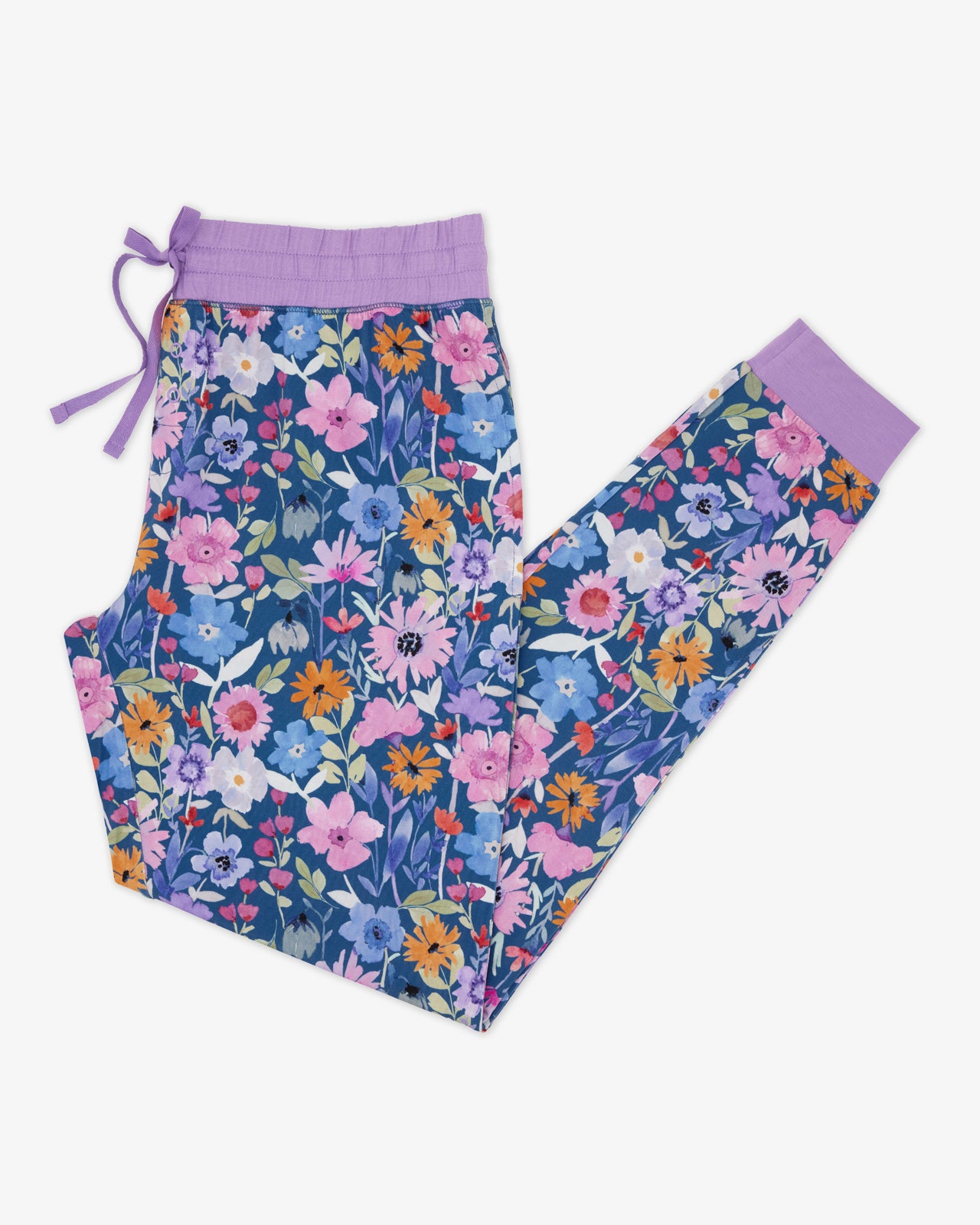 Flat lay of the Dusk Blooms Women's Pajama Pants