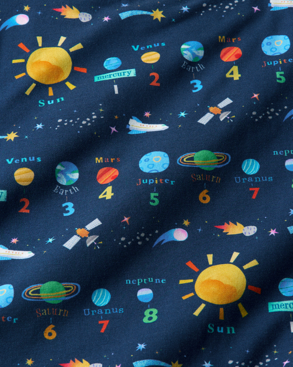Close up of the Solar Explorers fabric