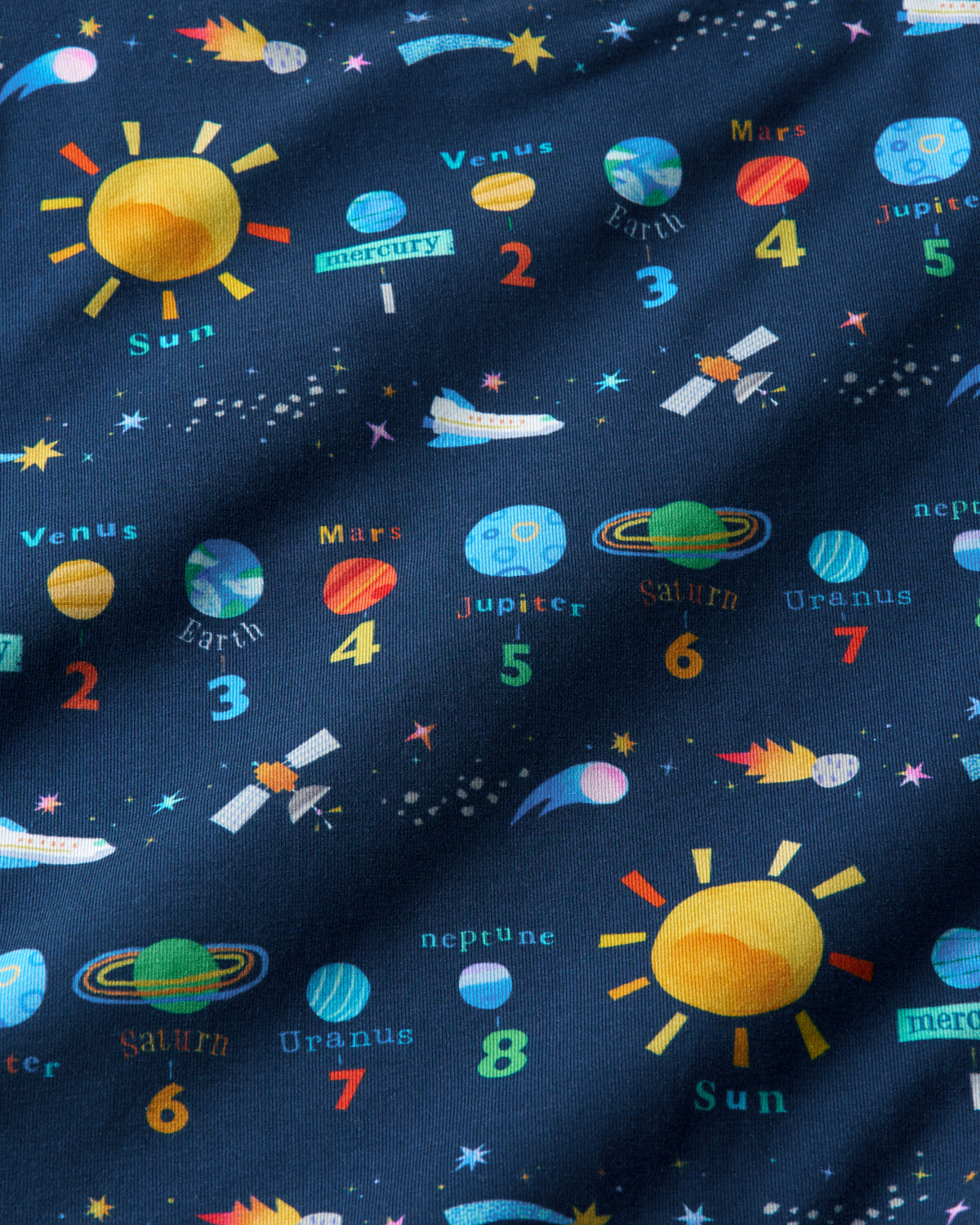 Close up of the Solar Explorers fabric