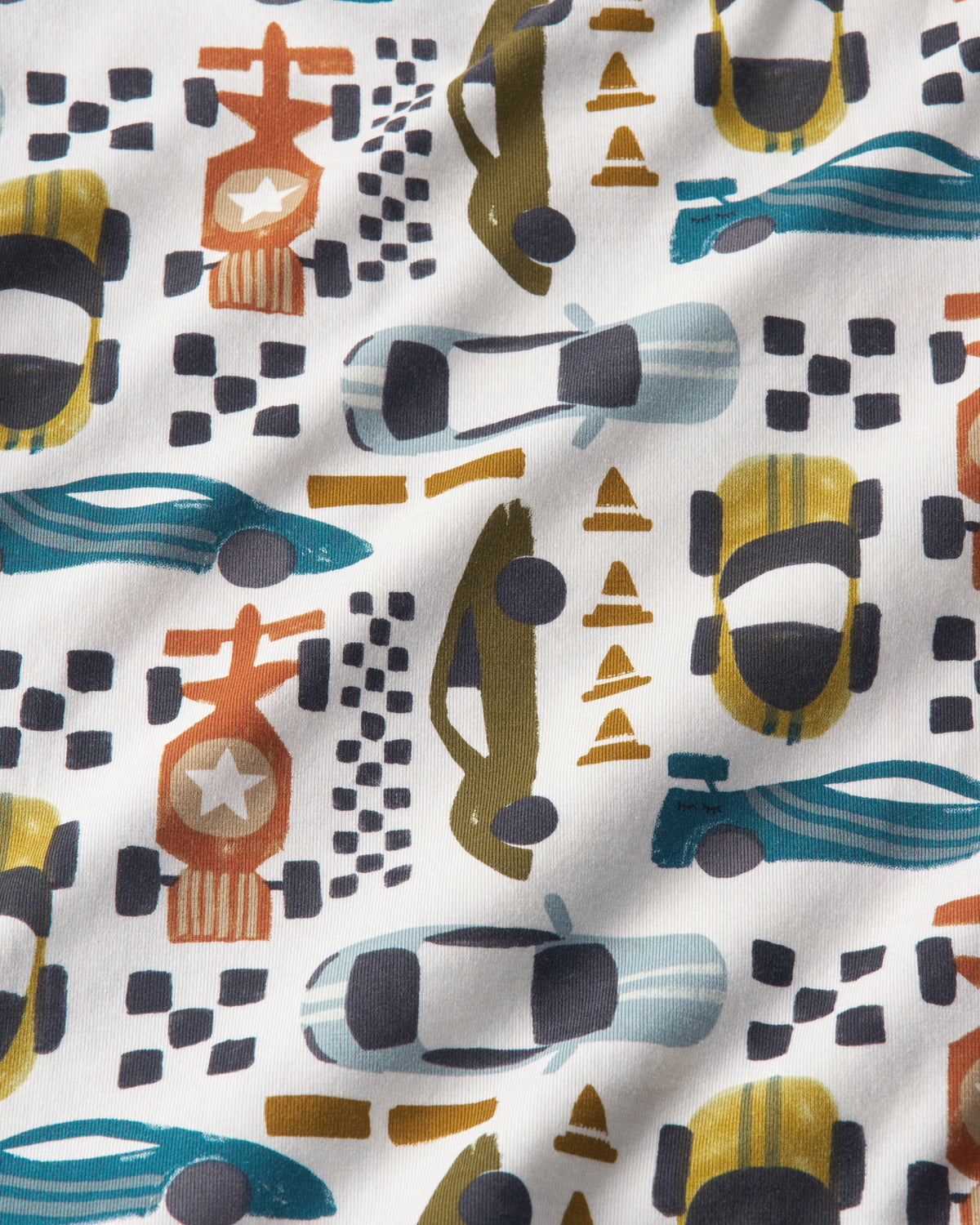 Close up of the Fast Lane fabric