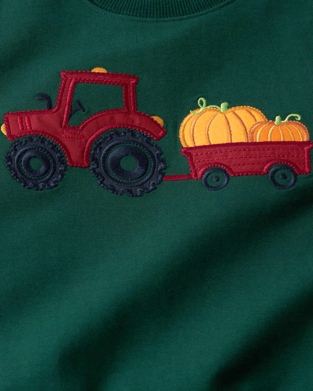 Close up of the Tractor Ride Crewneck Sweatshirt graphic