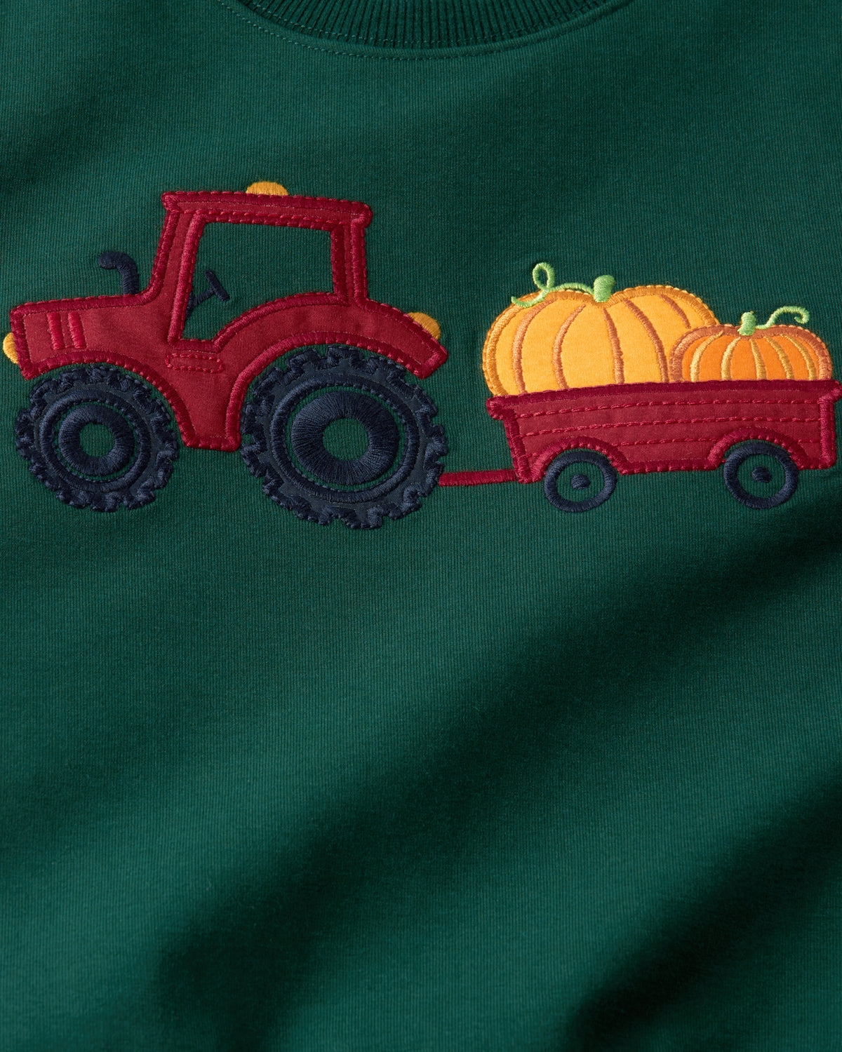 Close up of the Tractor Ride Crewneck Sweatshirt graphic