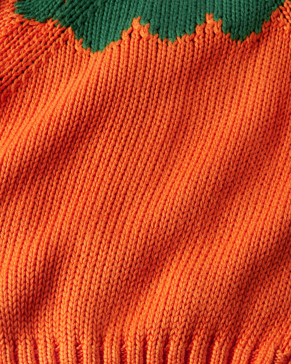 Close up of the back of the Pumpkin Cardigan Sweater