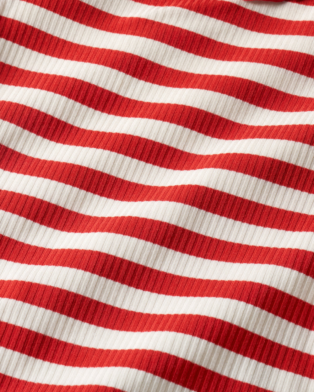 Close up of the Red Ember Stripe fabric