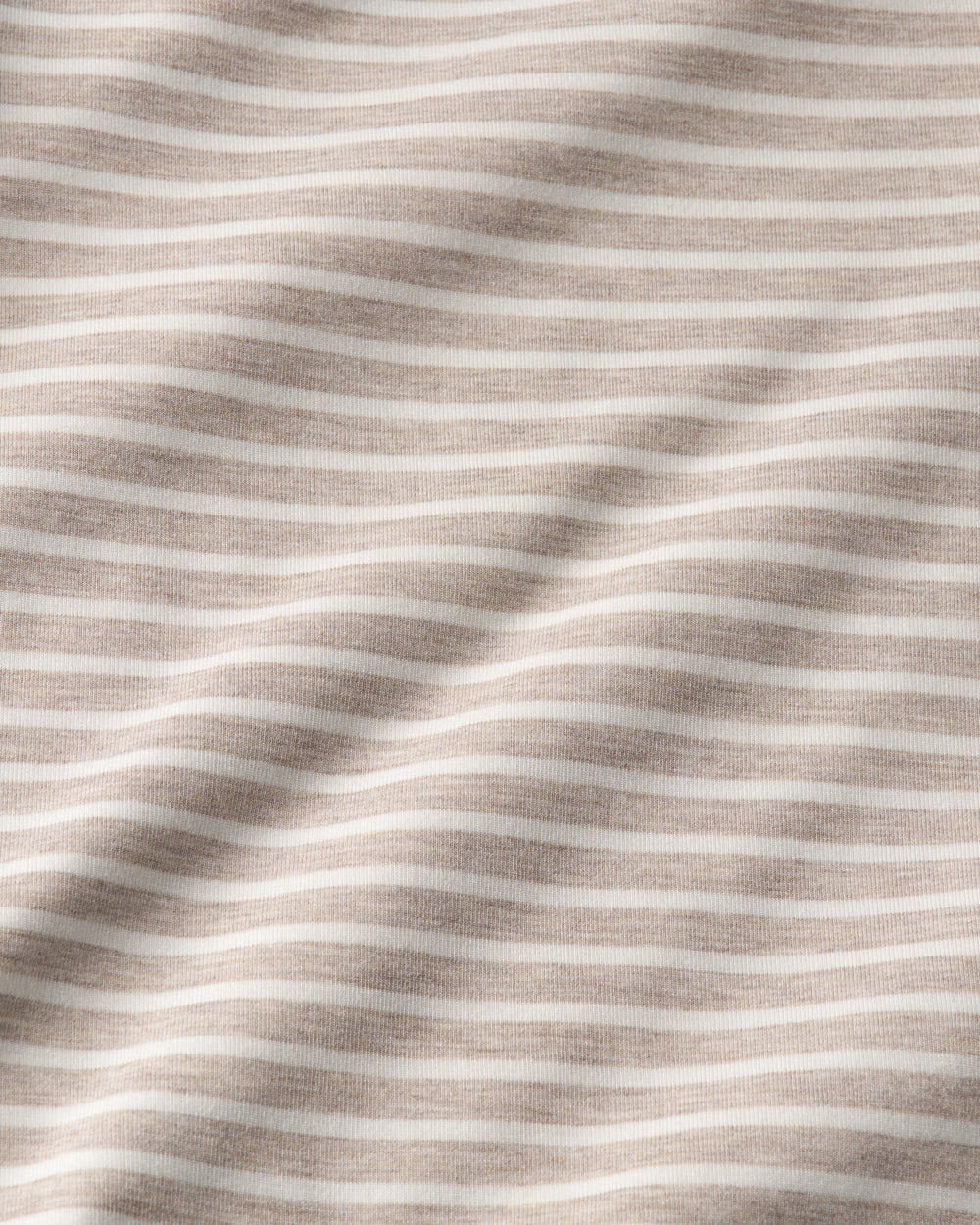 Close up of the Linen Heather Stripe Flutter Tee