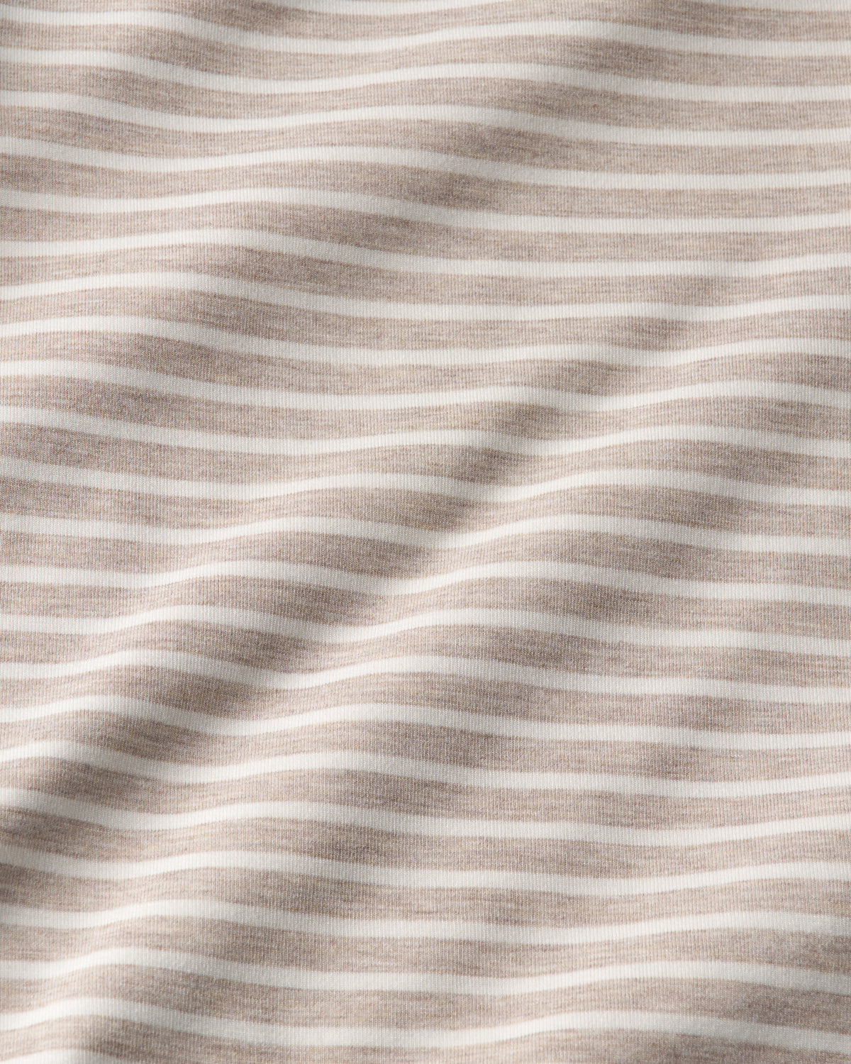 Close up of the Linen Heather Stripe Flutter Tee