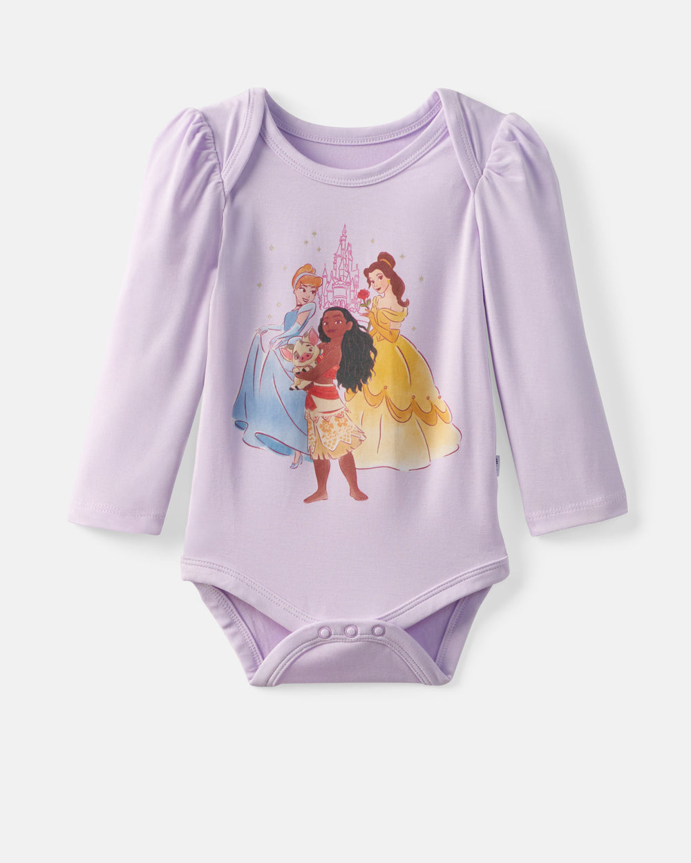 Flat lay of the Disney Castle Daydream Puff Sleeve Bodysuit