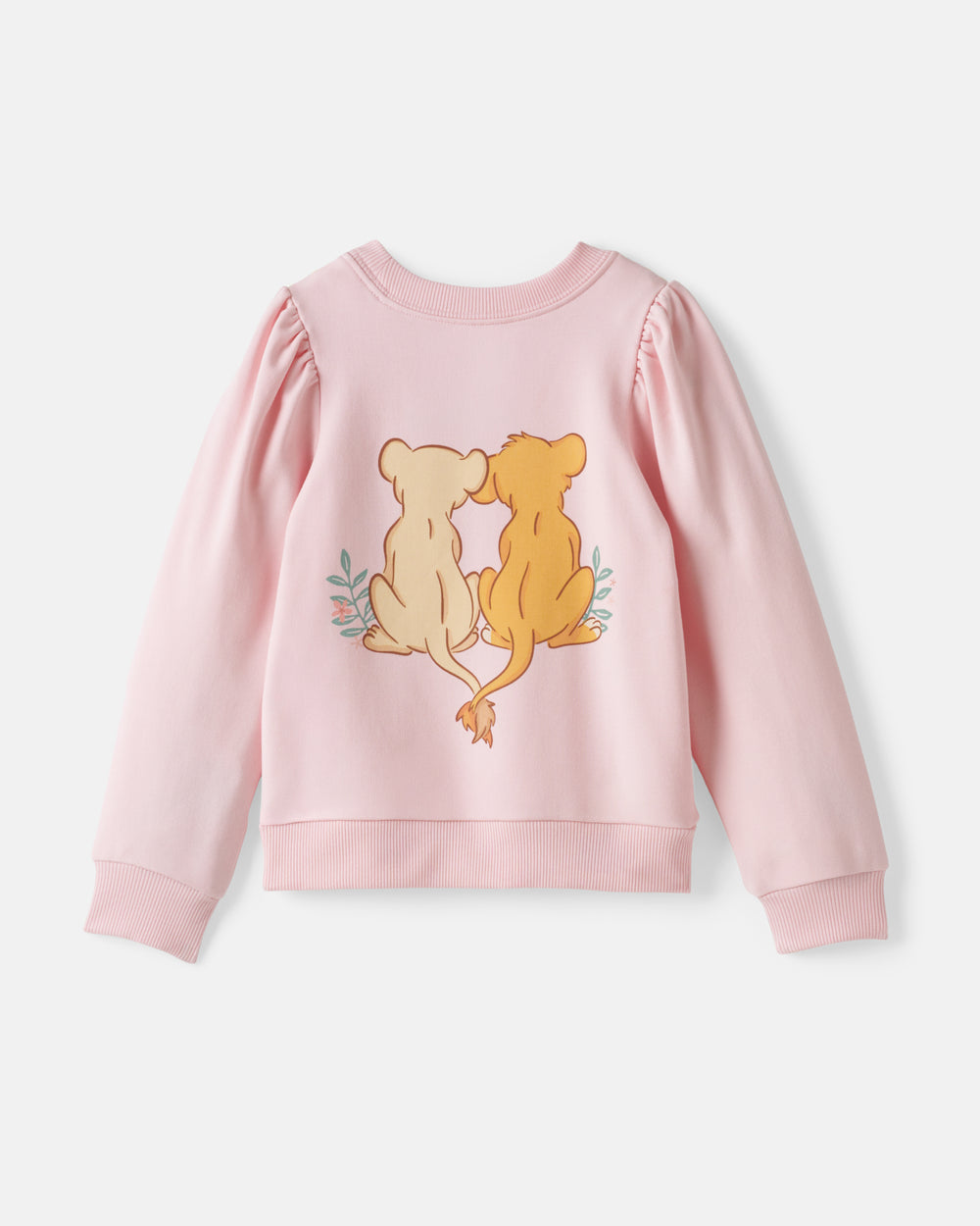 Flat lay of the back of the Disney Cub Club Puff Sleeve Crewneck