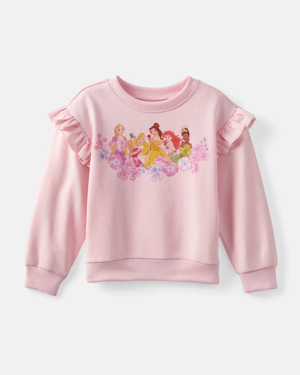 Flat lay of the Disney Floral Fairytale Flutter Crewneck