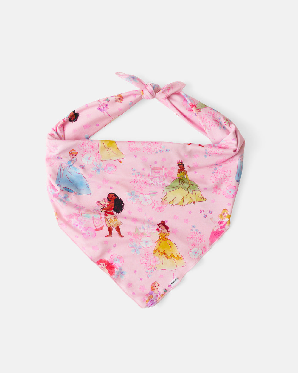 Flat lay of the Disney Princess Garden Pet Bandana