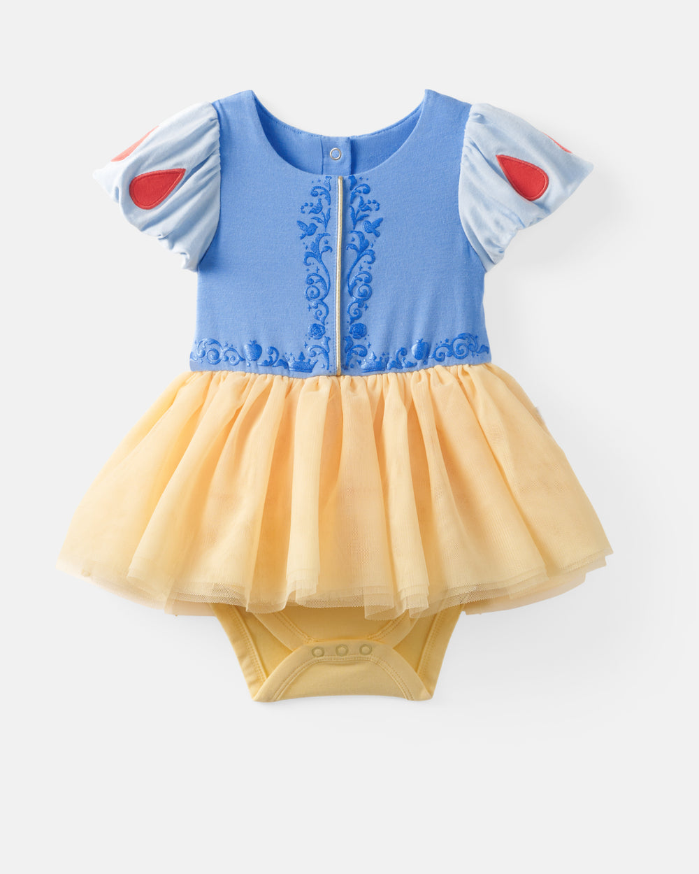 Flat lay of the Disney Princess Snow White Dress with Bodysuit