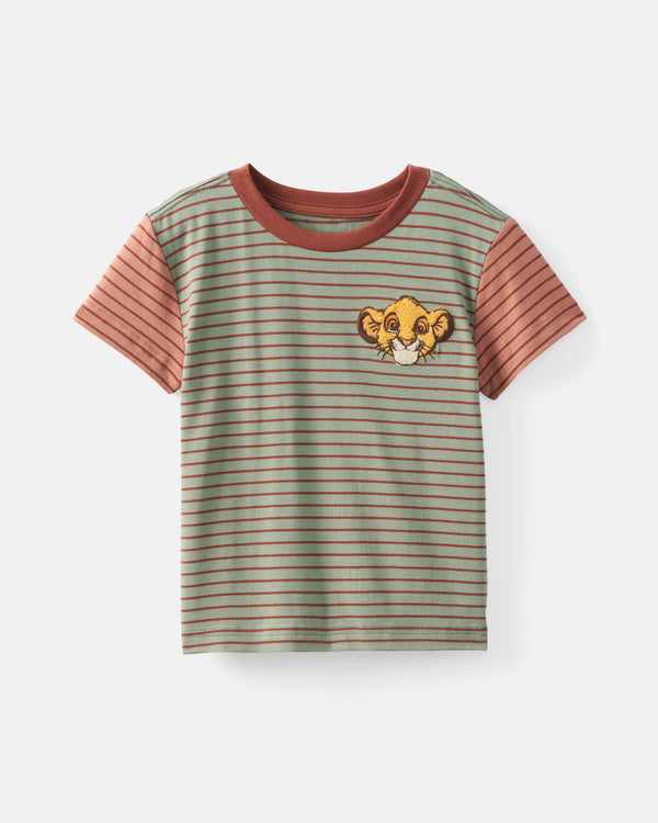 Flat lay of the Disney Simba Stripe Relaxed Tee