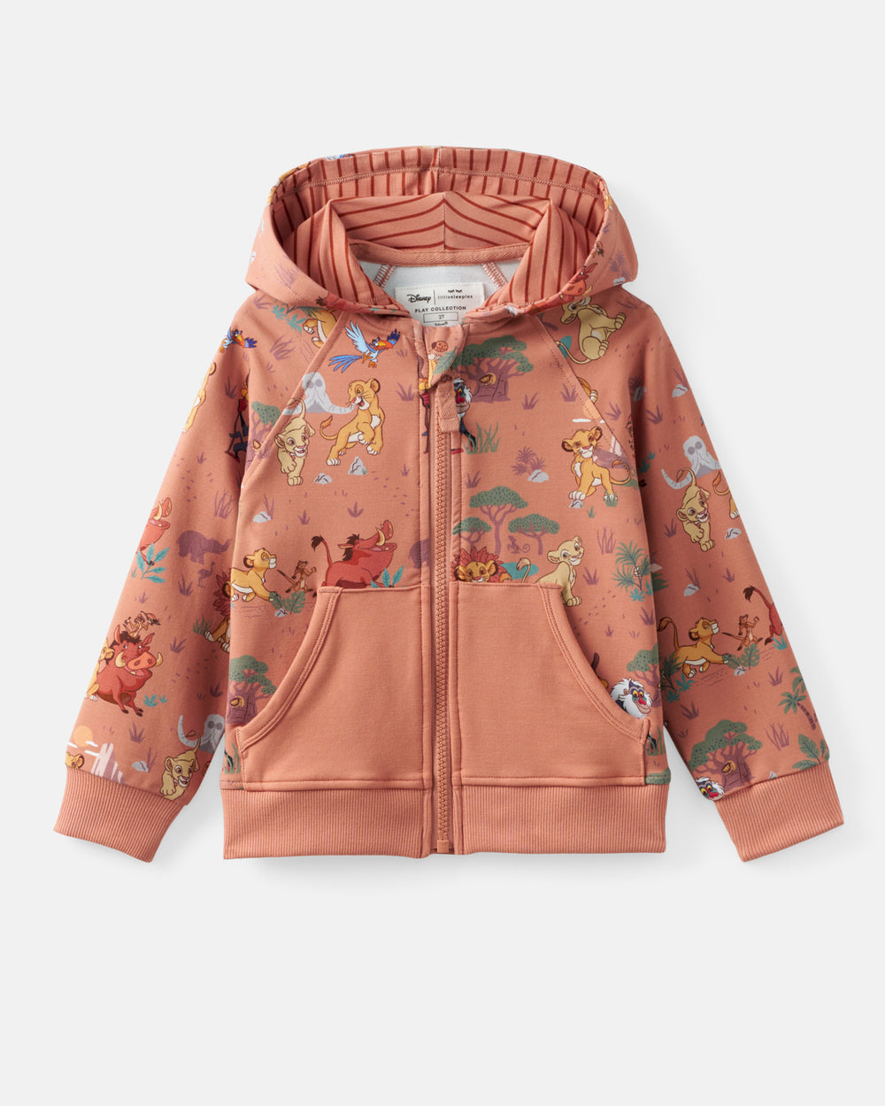 Flat lay of the Disney Simba's Safari Zip Hoodie