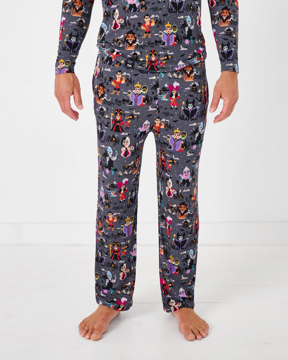 Man wearing the Disney Villains Men's Pajama Pants