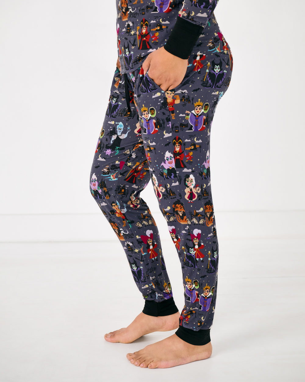 Standing woman wearing the Disney Villains Women's Pajama Pants