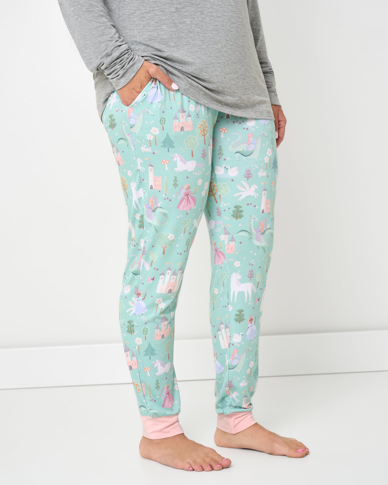 Woman wearing the Enchanted Fairytale Women's Pajama Pants