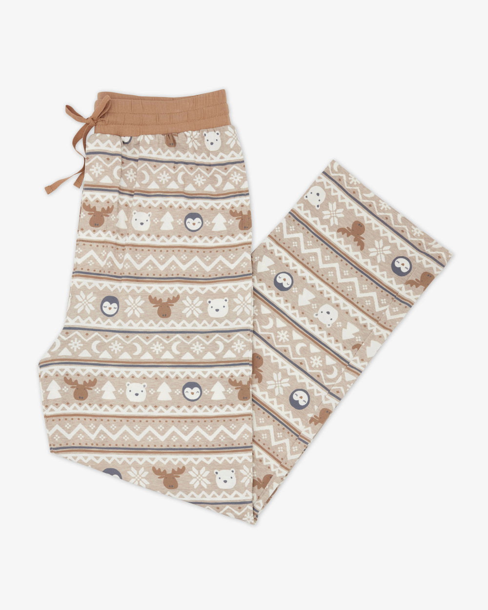 Flay lay of the Frosty Fair Isle Men's Pajama Pants