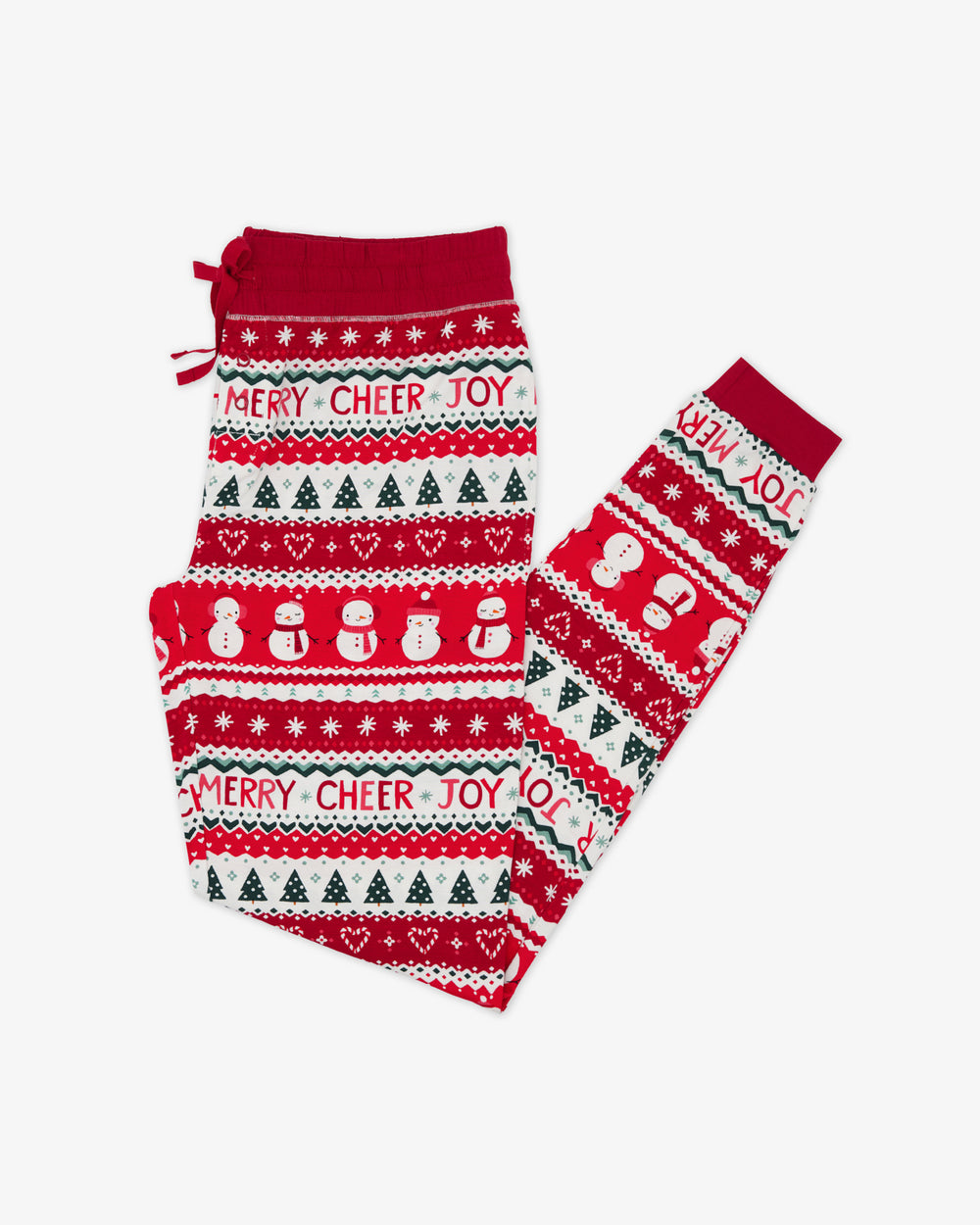 Flat lay of the Festive Fair Isle Women's Pajama Pants