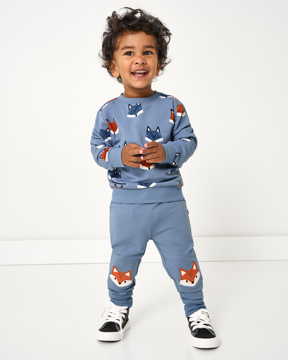 Alternate boy wearing the Fox Knee Patch Jogger