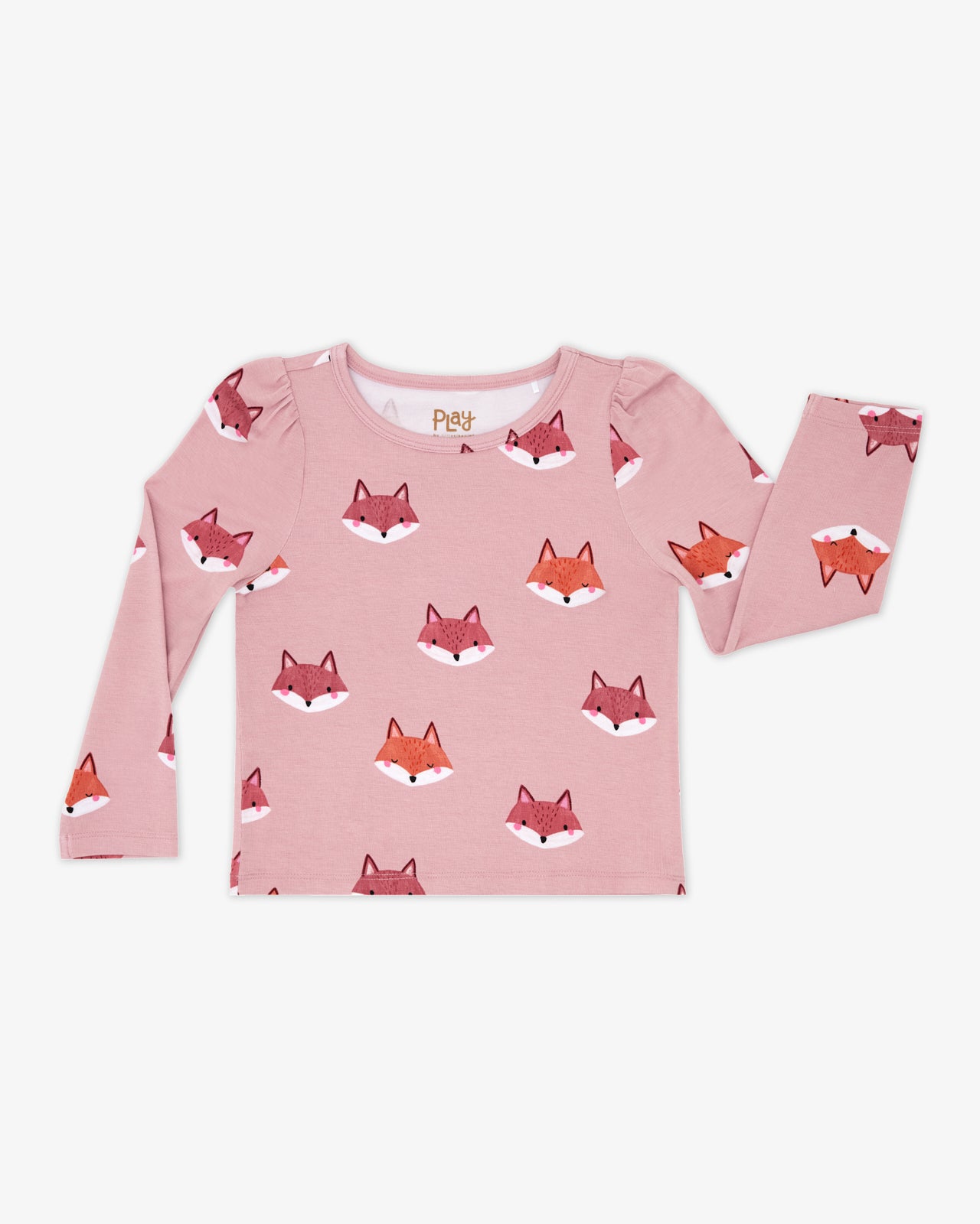 Flat lay of the Fox Tracks Puff Sleeve Tee