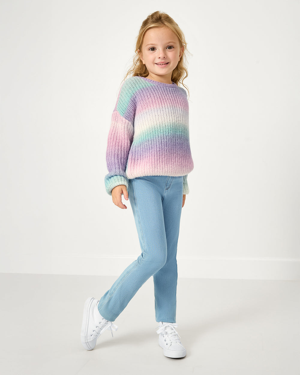 Frosty Ombre Drop Shoulder Sweater