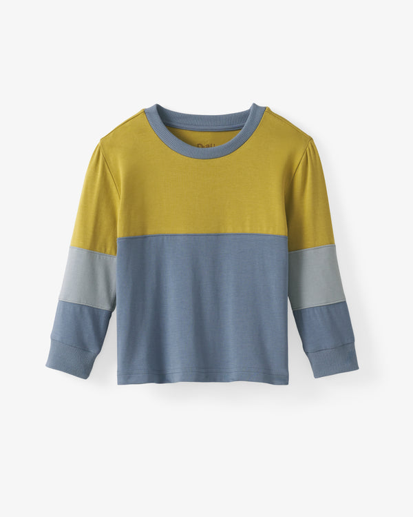 Flat lay of the Golden Moss Paneled Tee