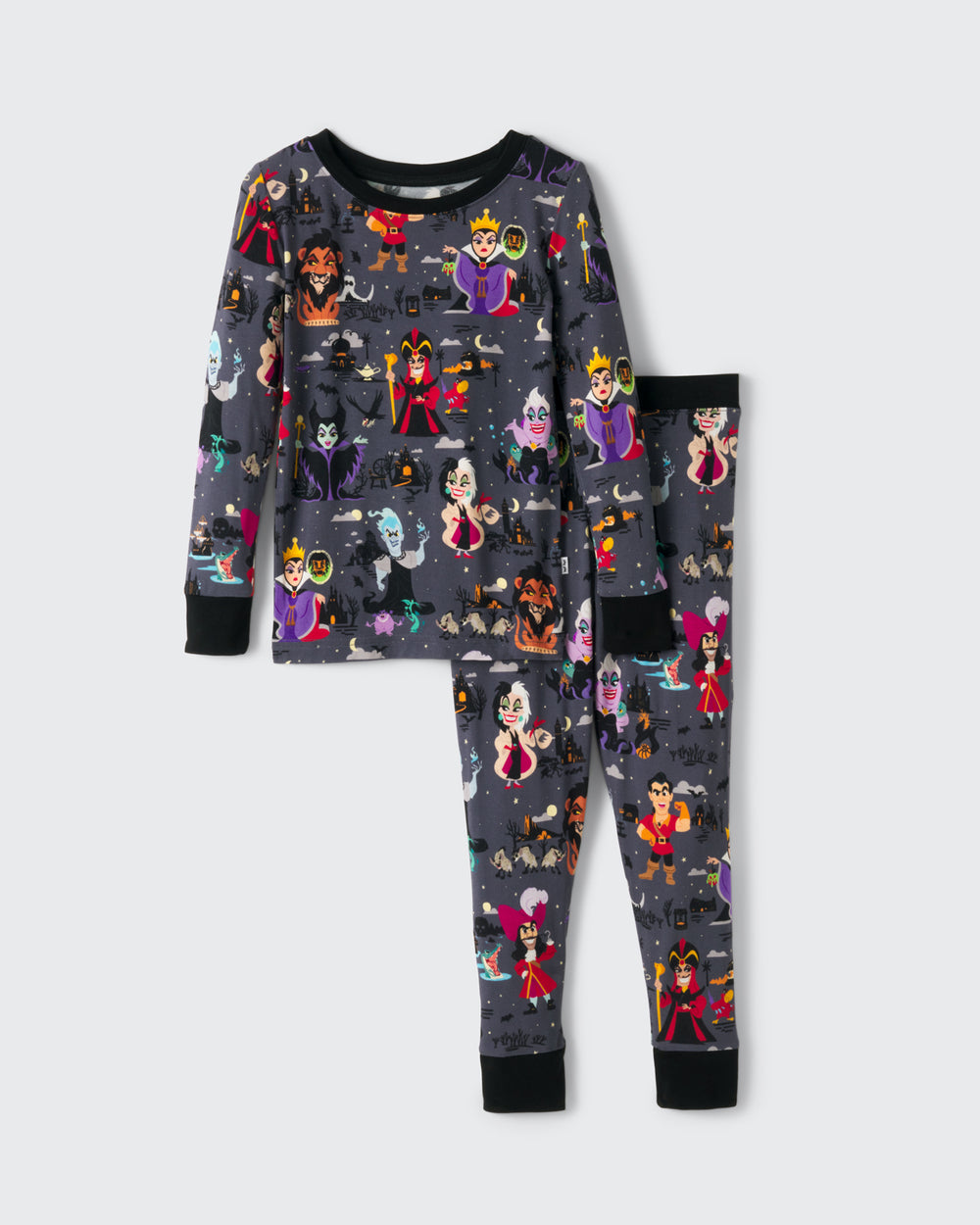 Flat lay of the Disney Villains Two-Piece Pajama Set