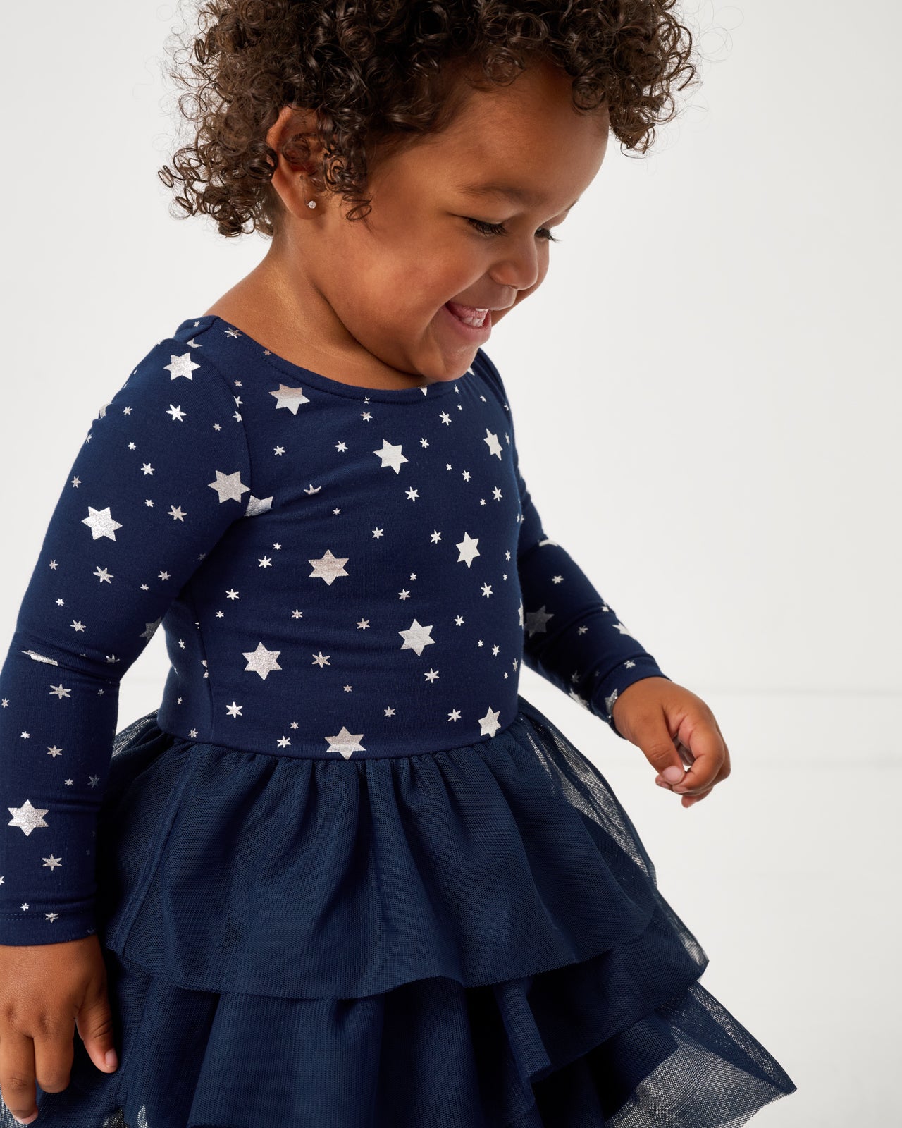 Hanukkah Stars Tiered Tutu Dress with Bloomer