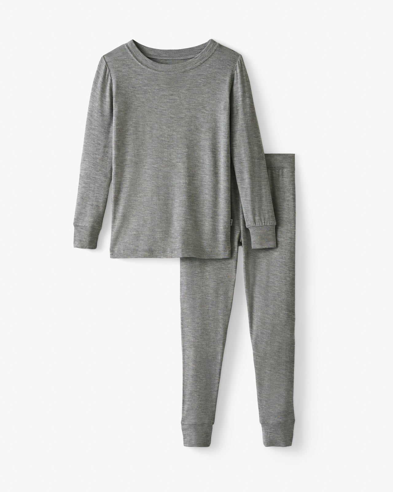Flat lay of the Heather Gray Two-Piece Pajama Set