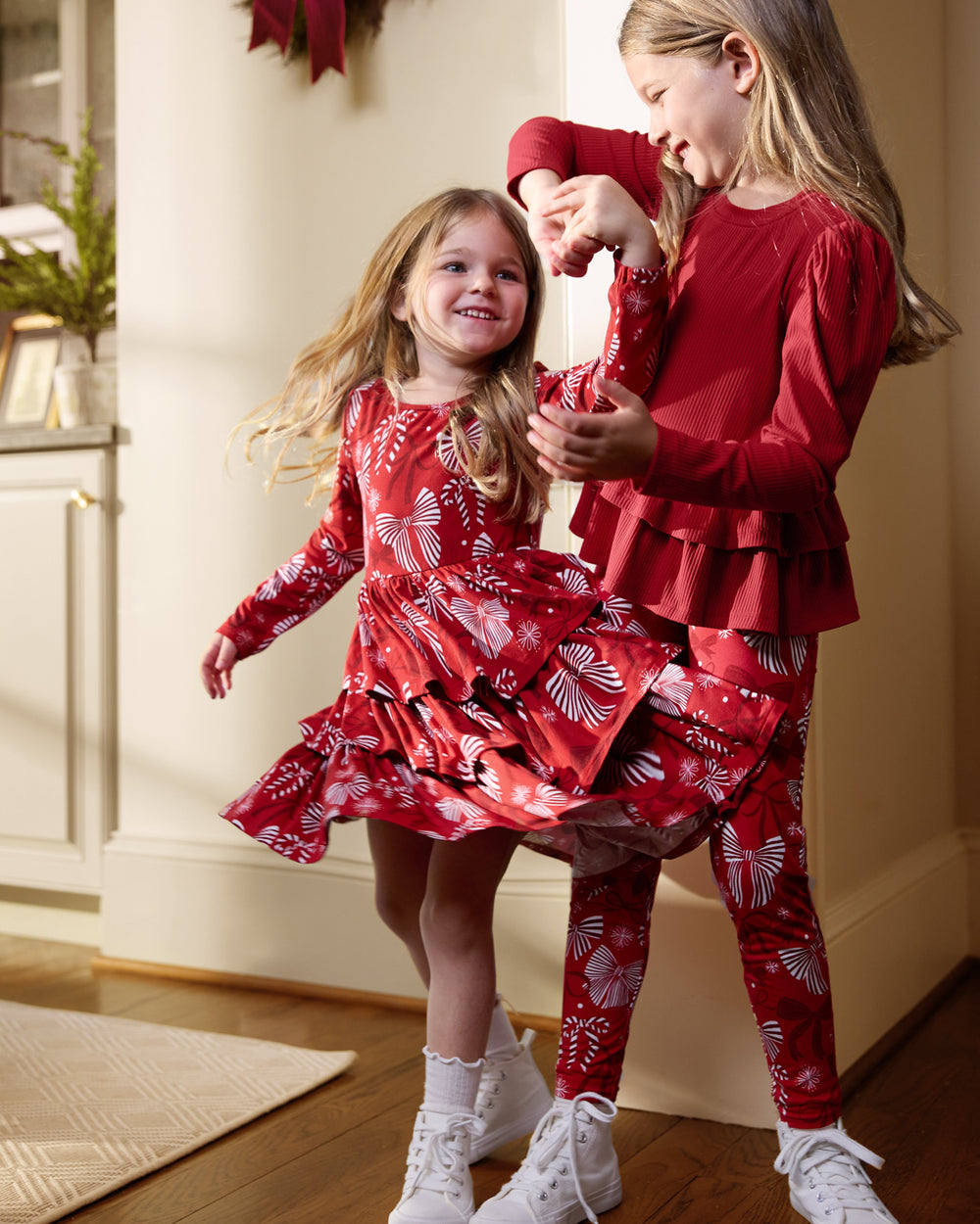 Holiday Bows Tiered Dress