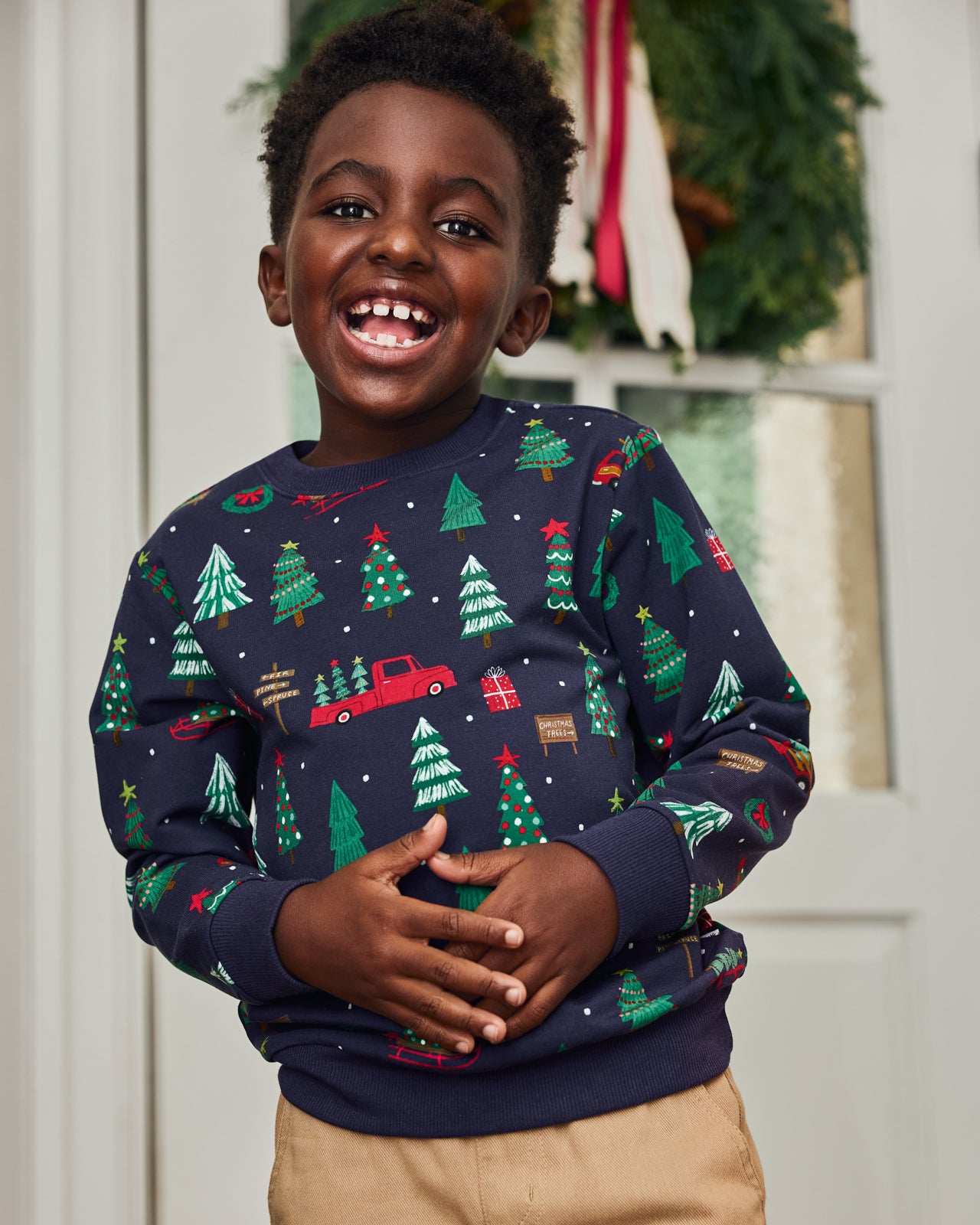 Navy Tree Traffic Crewneck Sweatshirt