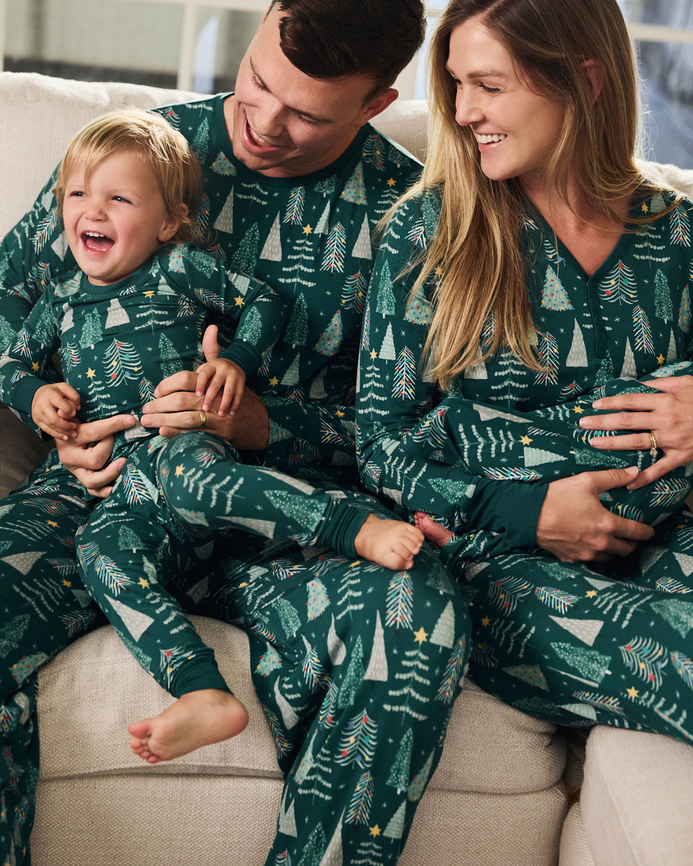 Twinkling Trees Two-Piece Pajama Set