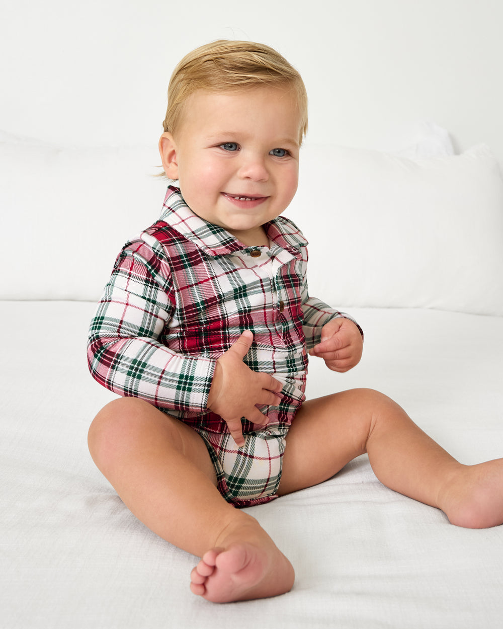Holly Plaid Polo Bodysuit