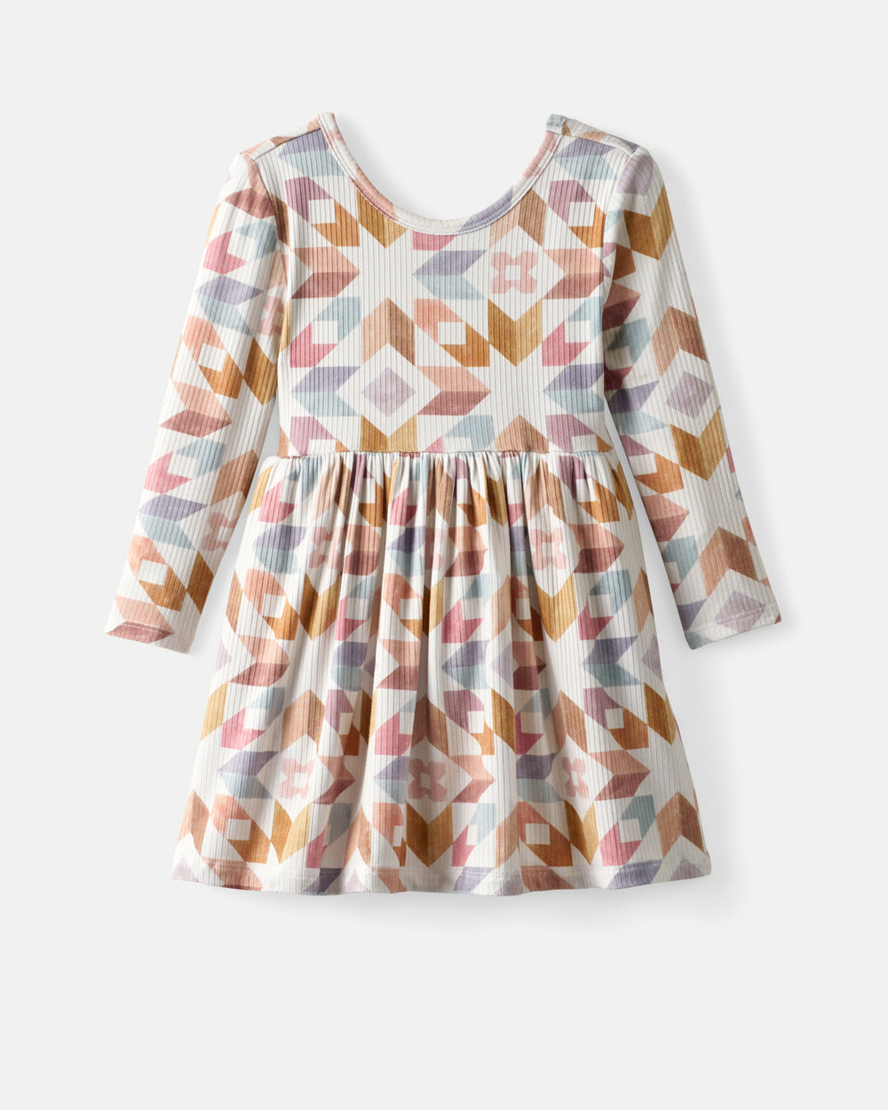 Flat lay of the Kaleidoscope Dreams Ribbed Skater Dress