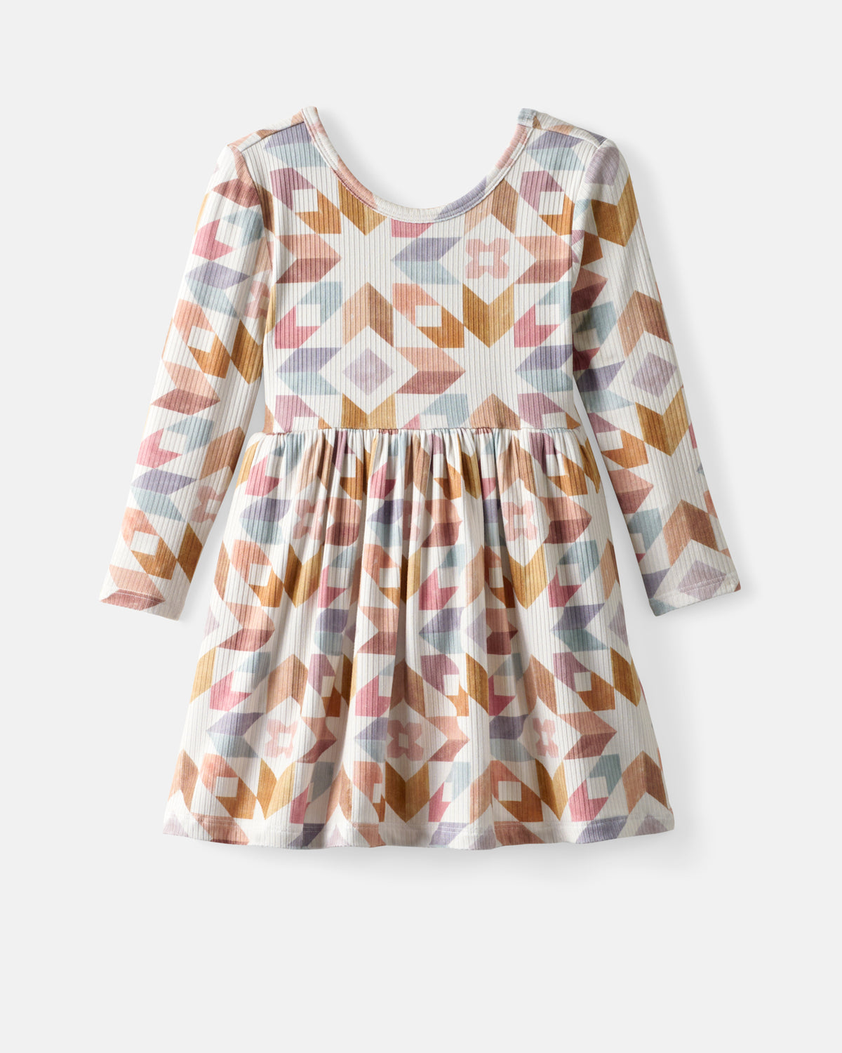 Flat lay of the Kaleidoscope Dreams Ribbed Skater Dress